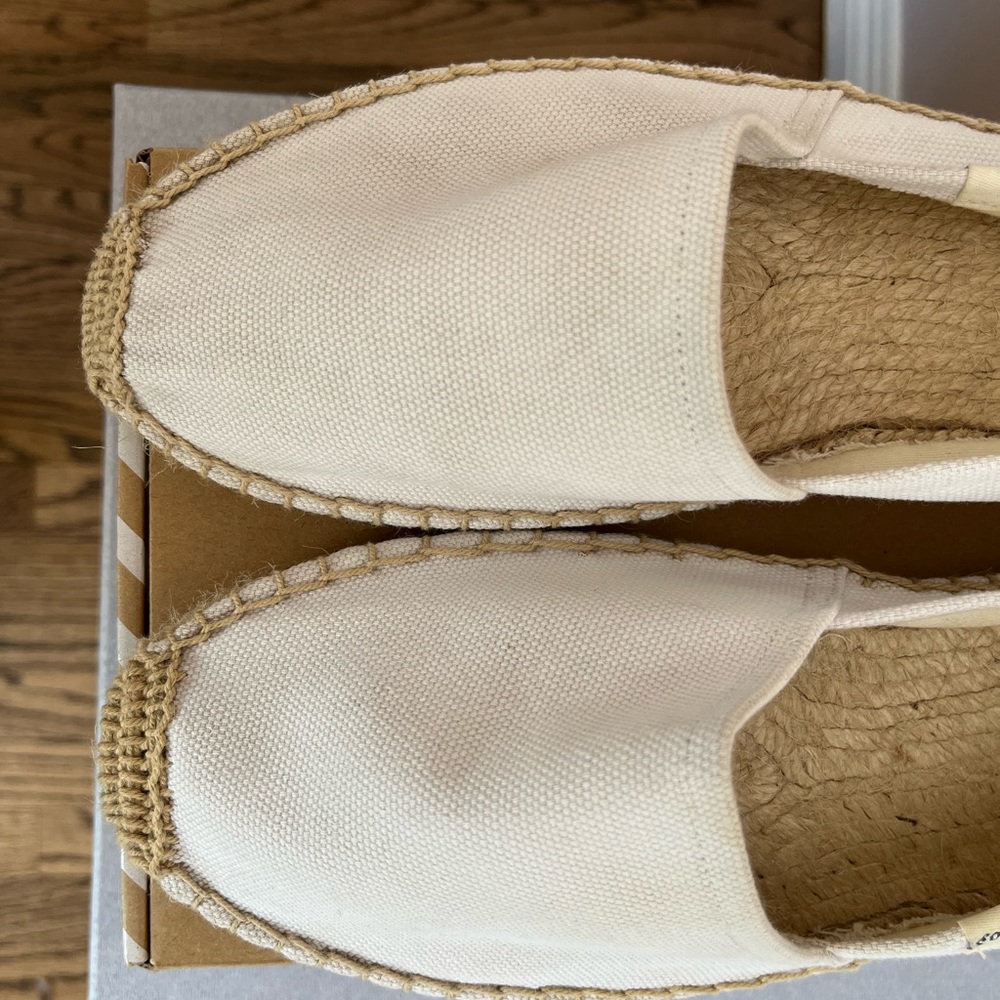 White Soludos Flat Espadrilles- Worn Once! - image 2